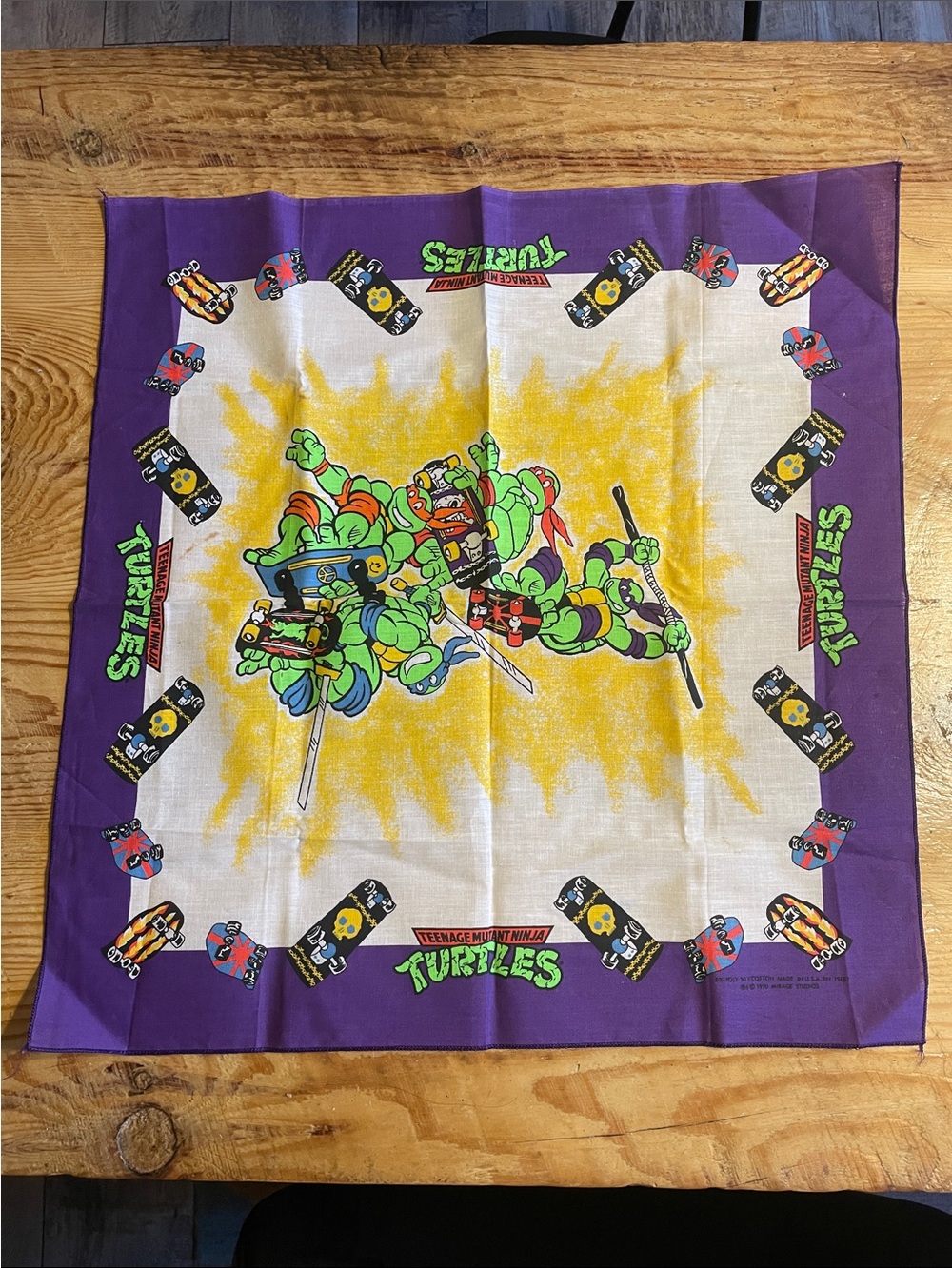 Teenage Mutant Ninja Turtles Purple & Yellow Party Bandana